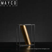 Mayco Gold Cubic Welded Sculpture Modern Home Decoration Items